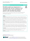 Borderline pulmonary hypertension is associated with exercise intolerance and increased risk for acute exacerbation in patients with interstitial lung disease