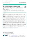 The patient experience of pulmonary hypertension: A large cross-sectional study of UK patients