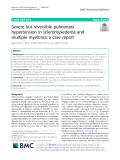 Severe but reversible pulmonary hypertension in scleromyxedema and multiple myeloma: A case report
