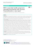 MDA-5 associated rapidly progressive interstitial lung disease with recurrent Pneumothoraces: A case report