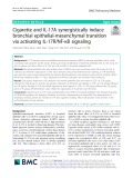 Cigarette and IL-17A synergistically induce bronchial epithelial-mesenchymal transition via activating IL-17R/NF-κB signaling