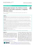 Relationship between the Asthma Control Test (ACT) and other outcomes: A targeted literature review