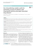 Are risk predicting models useful for estimating survival of patients with rheumatoid arthritis-associated interstitial lung disease?