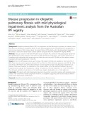 Disease progression in idiopathic pulmonary fibrosis with mild physiological impairment: Analysis from the Australian IPF registry