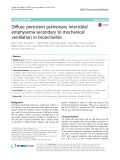 Diffuse persistent pulmonary interstitial emphysema secondary to mechanical ventilation in bronchiolitis