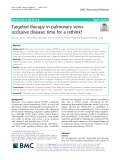 Targeted therapy in pulmonary venoocclusive disease: Time for a rethink?