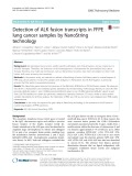 Detection of ALK fusion transcripts in FFPE lung cancer samples by NanoString technology