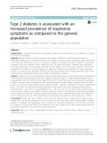 Type 2 diabetes is associated with an increased prevalence of respiratory symptoms as compared to the general population