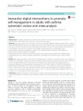 Interactive digital interventions to promote self-management in adults with asthma: Systematic review and meta-analysis