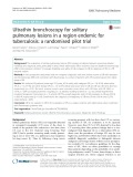 Ultrathin bronchoscopy for solitary pulmonary lesions in a region endemic for tuberculosis: A randomised pilot trial