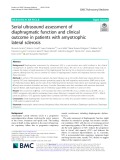 Serial ultrasound assessment of diaphragmatic function and clinical outcome in patients with amyotrophic lateral sclerosis
