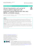 Clinical characteristics and survival of Chinese patients diagnosed with pulmonary arterial hypertension who carry BMPR2 or EIF2KAK4 variants