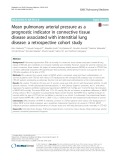 Mean pulmonary arterial pressure as a prognostic indicator in connective tissue disease associated with interstitial lung disease: A retrospective cohort study