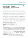 Biological quality control for cardiopulmonary exercise testing in multicenter clinical trials