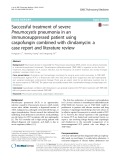 Successful treatment of severe Pneumocystis pneumonia in an immunosuppressed patient using caspofungin combined with clindamycin: A case report and literature review