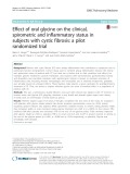 Effect of oral glycine on the clinical, spirometric and inflammatory status in subjects with cystic fibrosis: A pilot randomized trial