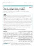 Value of peripheral blood eosinophil markers to predict severity of asthma