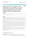 Study protocol for an evaluation of the effectiveness of ‘care bundles’ as a means of improving hospital care and reducing hospital readmission for patients with chronic obstructive pulmonary disease (COPD)