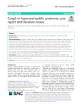 Cough in hypereosinophilic syndrome: Case report and literature review