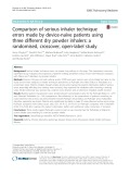 Comparison of serious inhaler technique errors made by device-naïve patients using three different dry powder inhalers: A randomised, crossover, open-label study