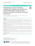 Diaphragmatic ultrasound findings correlate with dyspnea, exercise tolerance, health-related quality of life and lung function in patients with fibrotic interstitial lung disease