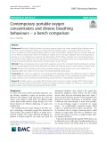 Contemporary portable oxygen concentrators and diverse breathing behaviours - a bench comparison