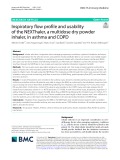 Inspiratory fow profle and usability of the NEXThaler, a multidose dry powder inhaler, in asthma and COPD