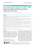 Real-world treatment patterns for patients 80 years and older with early lung cancer: A nationwide claims study