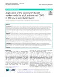 Application of the community health worker model in adult asthma and COPD in the U.S.: A systematic review