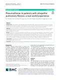 Pneumothorax in patients with idiopathic pulmonary fibrosis: A real-world experience