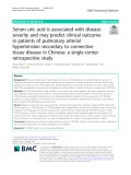 Serum uric acid is associated with disease severity and may predict clinical outcome in patients of pulmonary arterial hypertension secondary to connective tissue disease in Chinese: A single-center retrospective study