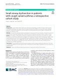 Small airway dysfunction in patients with cough variant asthma: A retrospective cohort study