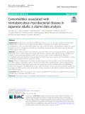 Comorbidities associated with nontuberculous mycobacterial disease in Japanese adults: A claims-data analysis