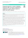 Integrated genomics analysis highlights important SNPs and genes implicated in moderate-to-severe asthma based on GWAS and eQTL datasets