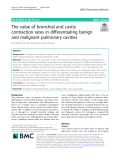 The value of bronchial and cavity contraction rates in differentiating benign and malignant pulmonary cavities