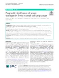 Prognostic significance of serum osteopontin levels in small cell lung cancer