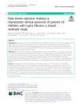 Data driven decision making to characterize clinical personas of parents of children with cystic fibrosis: A mixed methods study