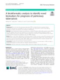 A bioinformatics analysis to identify novel biomarkers for prognosis of pulmonary tuberculosis