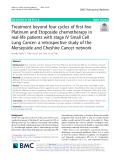 Treatment beyond four cycles of first line Platinum and Etoposide chemotherapy in real-life patients with stage IV Small Cell Lung Cancer: A retrospective study of the Merseyside and Cheshire Cancer network