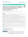 Serum SP-A and KL-6 levels can predict the improvement and deterioration of patients with interstitial pneumonia with autoimmune features