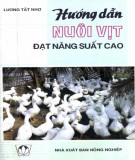 Sổ tay hướng dẫn nuôi vịt đạt năng suất cao: Phần 1