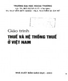 Giáo trình Hệ thống thuế ở Việt Nam: Phần 1