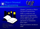 Lecture Data structures and other objects using C++ - Chapter 2: Object-oriented programming