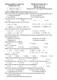 Đề thi học kì 2 môn Hóa học lớp 8 năm 2019-2020 có đáp án - Phòng GD&ĐT huyện Tân Yên