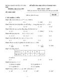 Đề thi học kì 2 môn Toán lớp 7 năm 2019-2020 có đáp án - Trường THCS Tây Sơn