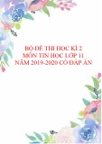 Bộ đề thi học kì 2 môn Tin học lớp 11 năm 2019-2020 có đáp án