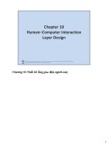 Bài giảng Chương 10: Thiết kế tầng giao diện người-máy