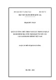 Luận án Tiến sĩ Quản lý công: Quản lý công chức theo năng lực trong cơ quan hành chính nhà nước nhằm đáp ứng yêu cầu cải cách hành chính ở Việt Nam