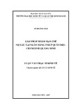 Luận văn Thạc sĩ Quản lý kinh tế: Giải pháp nhằm hạn chế nợ xấu tại Ngân hàng TMCP Quân Đội - Chi nhánh Quảng Ninh