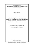 Luận văn Thạc sĩ Quản lý kinh tế: Hoàn thiện quản lý chi ngân sách nhà nước trong đầu tư xây dựng cơ bản trên địa bàn huyện Định Hóa, tỉnh Thái Nguyên